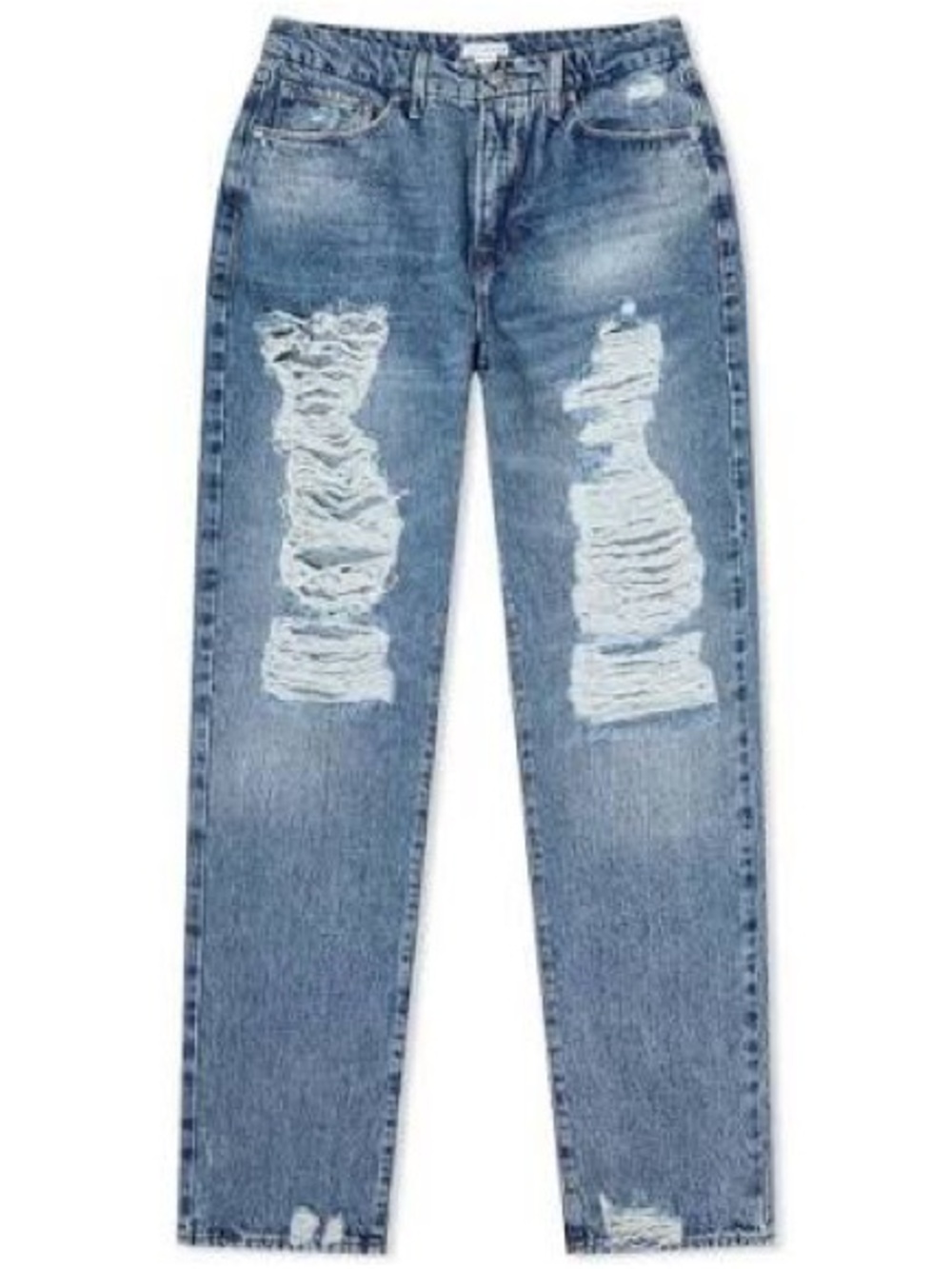 NWT Good American Good Boy Distressed Straight Leg Jeans